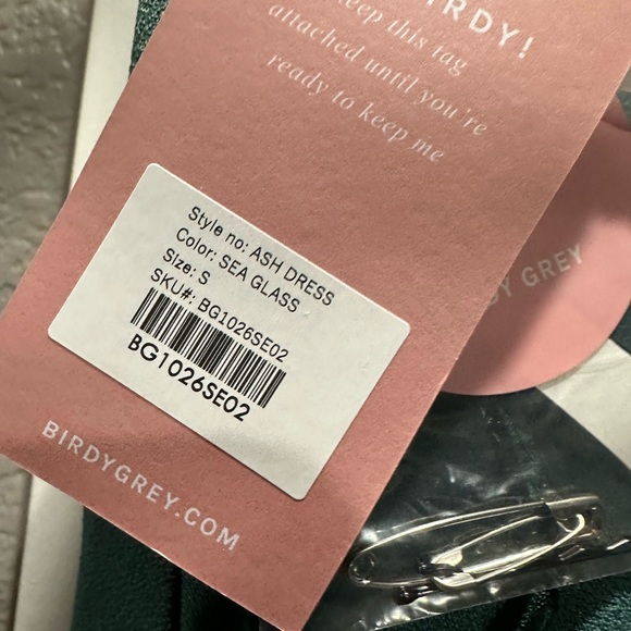 Birdy Grey ASH DRESS CREPE SEA GLASS Small NEW NWT BRIDESMAID WEDDING - Picture 6 of 6